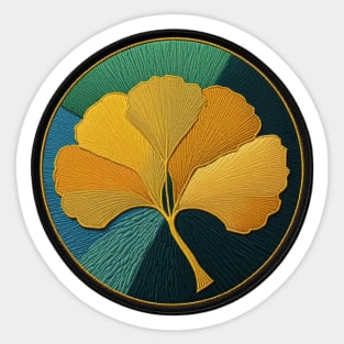 Ginkgo Embroidered Patch Sticker